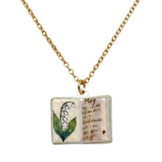 Flower Pendant Necklace Copper 17 Mm 1 Pc
