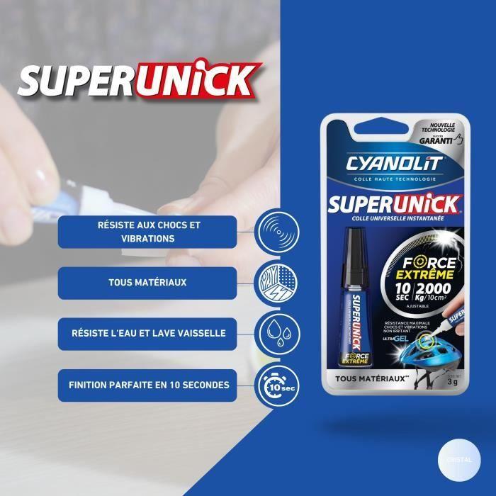 Repair Glue - CYANOLIT - Super Unick Instant Plastic - 3 G - Ultra-fast - Versatile