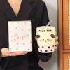 A Beautiful Girl's Birthday Gift Cartoon Milk Tea Cup for Boyfriend and Girlfriend Couple Children's Gift Souvenir