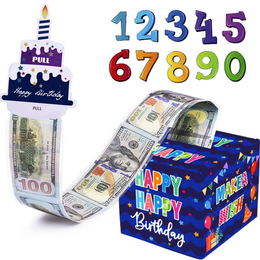 Scatola Regalo Sorpresa con Estrazione Contanti e 50 Sacchetti Trasparenti