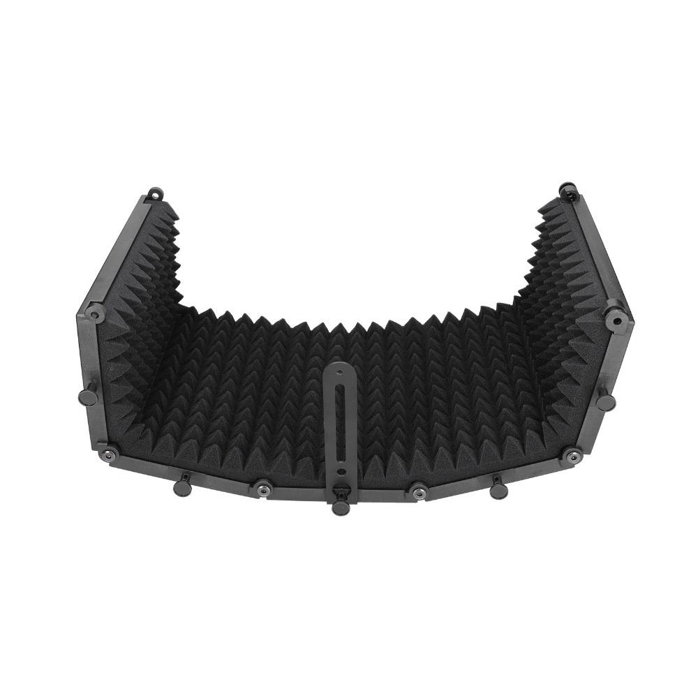 Adjustable Angles Mic Sound Absorbing Foam Reflector Portable Vocal Booth  for Studio