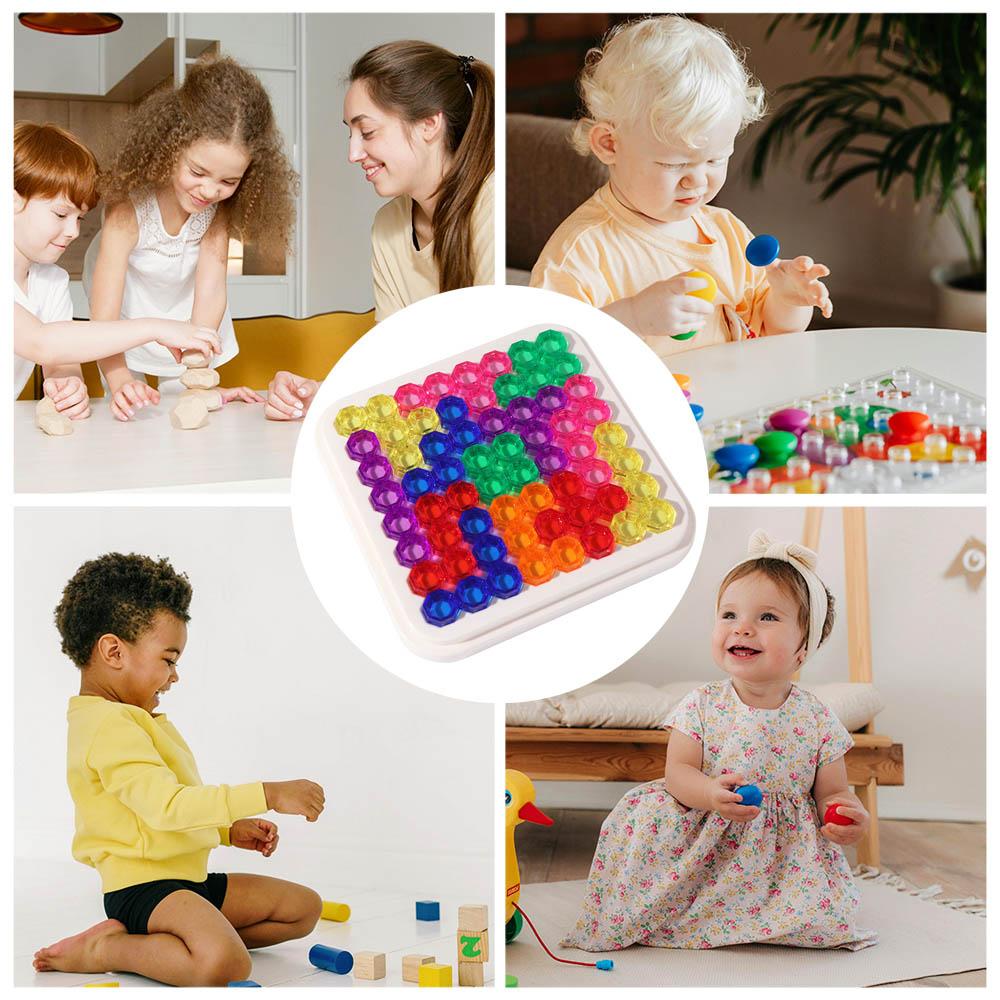 Geometric Blocks Sudoku Board Game Plastics Colorful Puzzle Intelligence Toys  Children's Day Gift