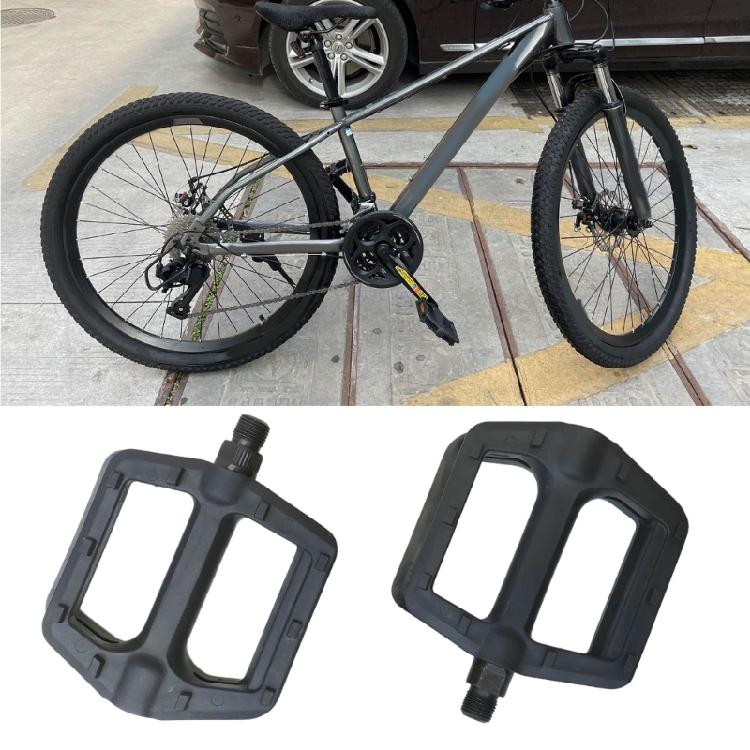Light Weight Plastic Mountain Bicycles Pedals Ball Bearings Wide Flat Cycling Pedals Nonslip Road Bicycles Pedals Enduring