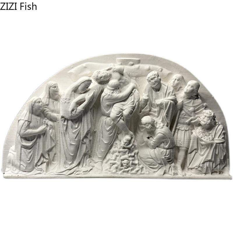Roman Figures Relief Stereoscopic Printmaking Arch Plaster Statue Desk Decoration Characters Sculpture Room Aesthetic Decor
