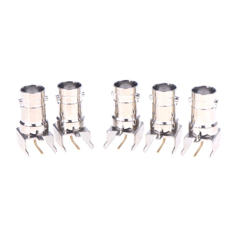 5/10/20Pcs 50 Ohm Q9 Bnc Female Right Angle 90 Degree Plug Solder Cup Pcb Nickel Plated Brass Rf Coaxial Adapters