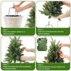 2Pcs Christmas Tree with Tripod Stake Pre Lit Christmas Planter Bushes Battery Operated Holiday Planter Filler for Home Decor