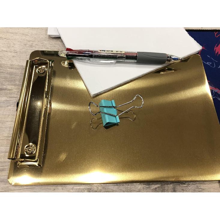 5.9x4.13 inch Stainless Steel Metal Clipboard,A4 and Letter Size Paper Clipboard for Home, Office, Hospital, Business