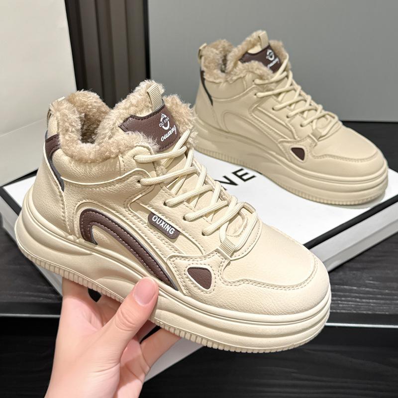 

High-top cotton shoes winter new velvet thickened leather Martin boots warm snow boots 40