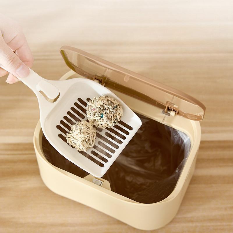Cat litter bin specialized garbage bag forshoveling feces cat litter companioncat feces bin presstypefeces cleaning toolsupplies