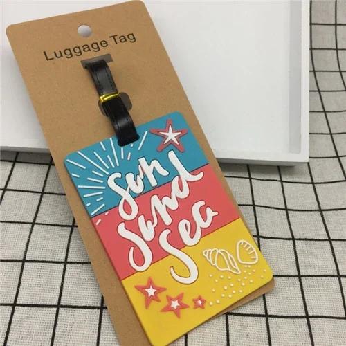 

Silica Gel Cartoon Fruit Luggage Tags Suitcase ID Address Label Holder Baggage Boarding Tags Women Men Travel Accessories