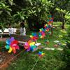 8/10pcs with Steel Wire Rope Hanging Windmill Plastic Windmill String Pinwheels  Yard and Garden