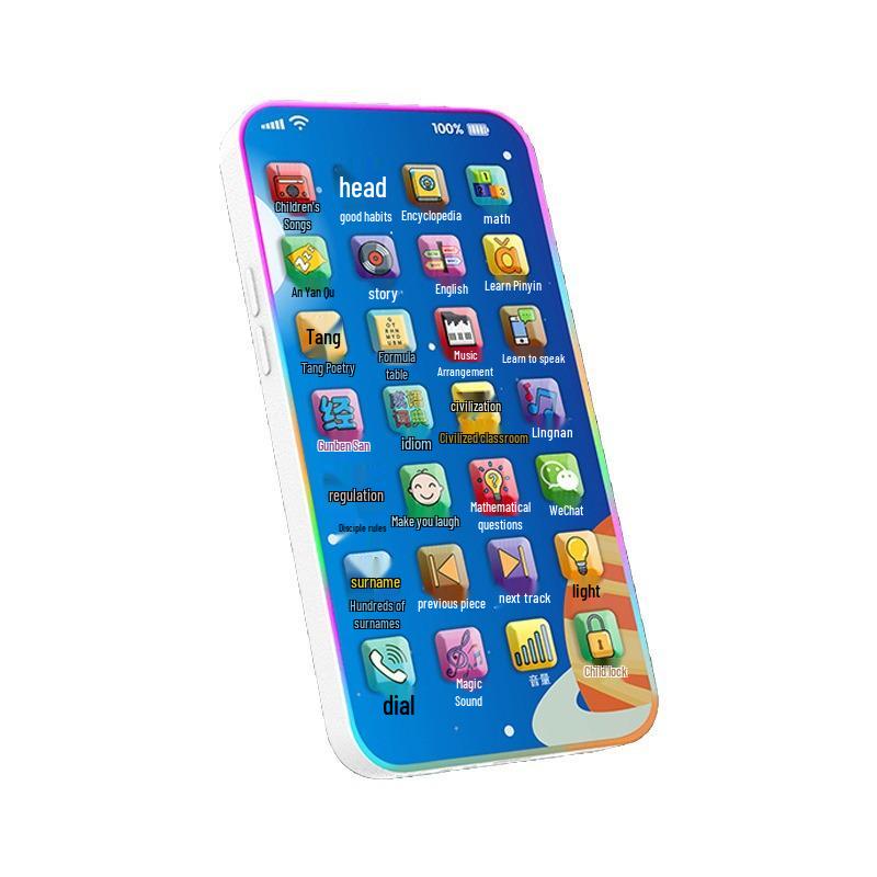 Multifunctional Kids' Early Learning Phone with Lights, Sound, Stories, and Music