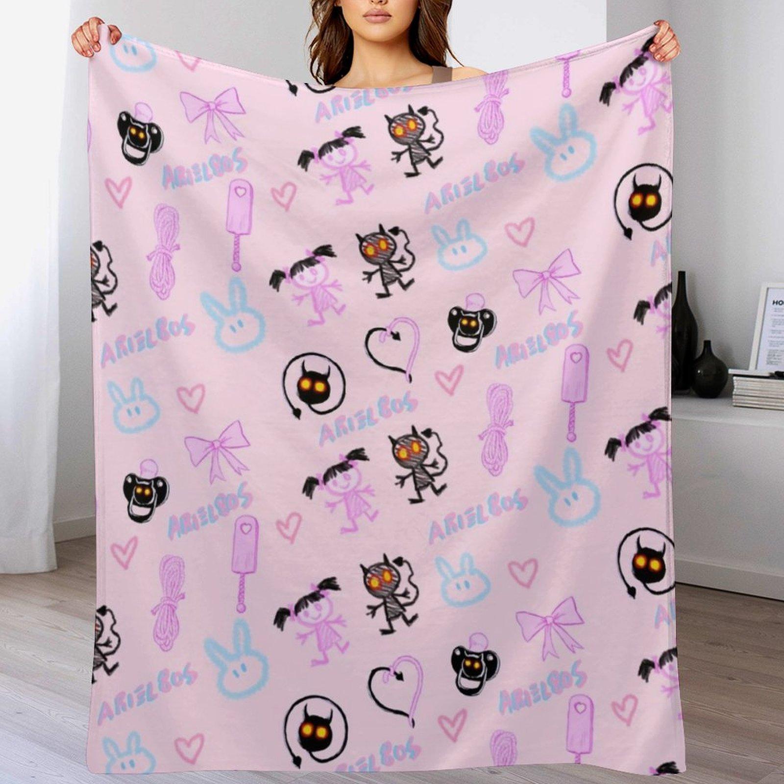 

DD LG Pink Throw Blanket Portable Lightweight Blanket for Travel Camping 102x76cm(40x30in)