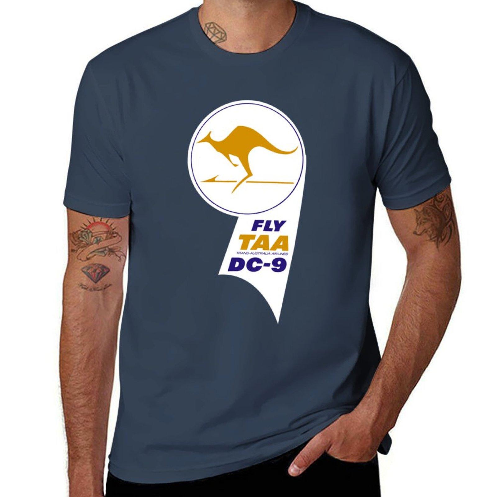 Taa Airlines Australia Dc9 Classic Tshirt Plus Size Basic Short Sleeve Top S