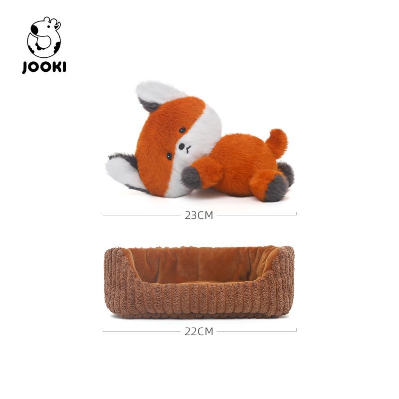 Fox Cub Plush Toy - Ultra-Soft Stuffed Animal, Sleep Aid Pillow & Birthday Gift for Kids