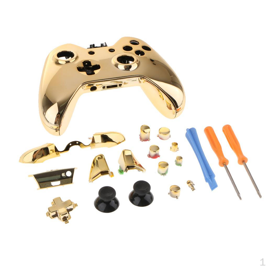 Полный комплект сменных корпусов, крышек и скинов для Xbox 1 Set Gold
