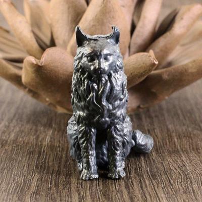 1pc Brass Black Maine Cat Doll Creative Small Hand To Do Literature Play Jewelry Office Desk Trend Decoration Crafts