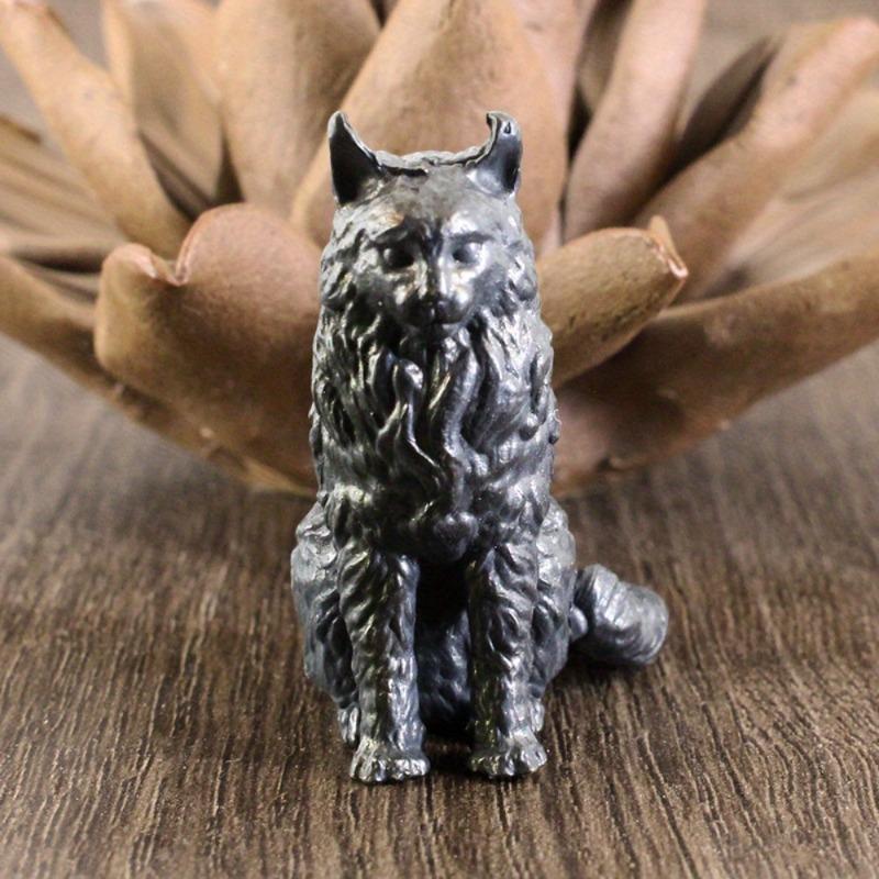 

1 шт. Латунная черная кукла Мейн-кун, креативная маленькая ручная работа, литературная игра, ювелирное украшение, трендовое украшение для офисного стола, поделки