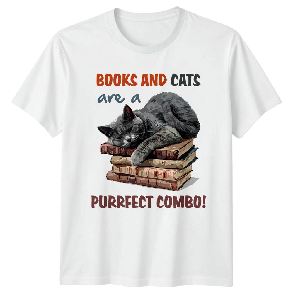 Books And Cats Are A TShirt Bibliophile Cats Birthday Gift For Him And Her S