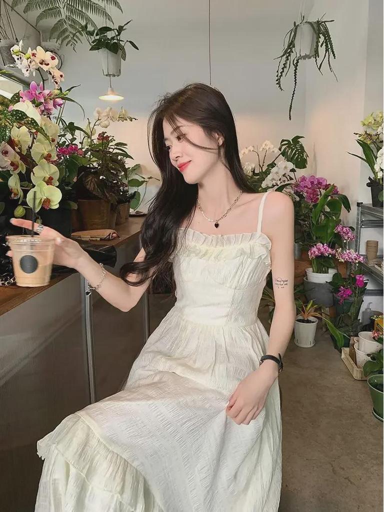 Damen Sommer Meerjungfrau Rüschen Tube Top Kleid: Taillenformend, Süß, Strandstil