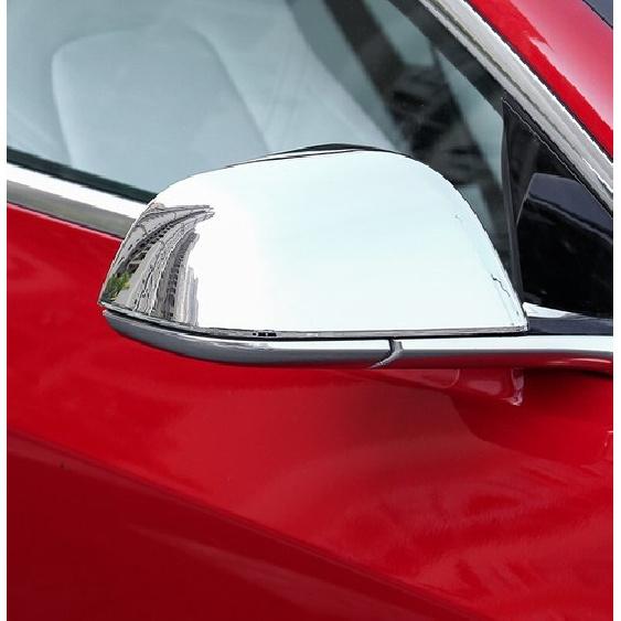 ABS Chrome Rearview Mirror Side Lamp Cover Trim For - Tesla Model Y 2pcs