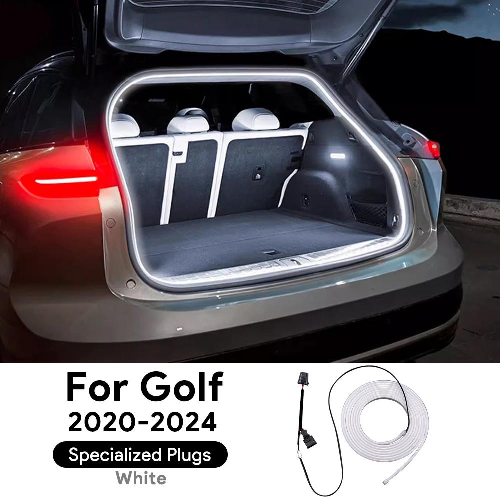 LED for GOLF Volkswagen POLO 2009-2024 Rear Trunk Light Bright Silicone Light Yellow White Proposal Decor Accessories Auto Parts