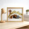 Handmade Simulation Sea Glass Cross Funny Resin Cave Crystal Crucifix  Home Ornaments