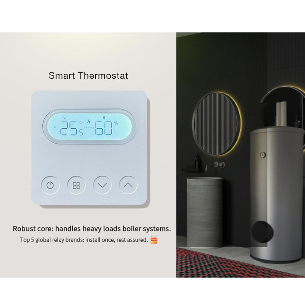 Tuya Zigbee Smart Thermostat Room Temperature Controller of Water Floor/Boiler Humidity Programmable Air Thermostat