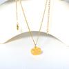 Stainless Steel Fashion Unisex Sun Disc Pendant Necklace For Girls Jewelry Classic Design INS Waterproof Daily Accessory Gift