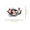1PC 2D Flat Stickers Three Chickens Animal Car Stickers Luggage Refrigerator Wall Stickers Laptop Toilet Stickers