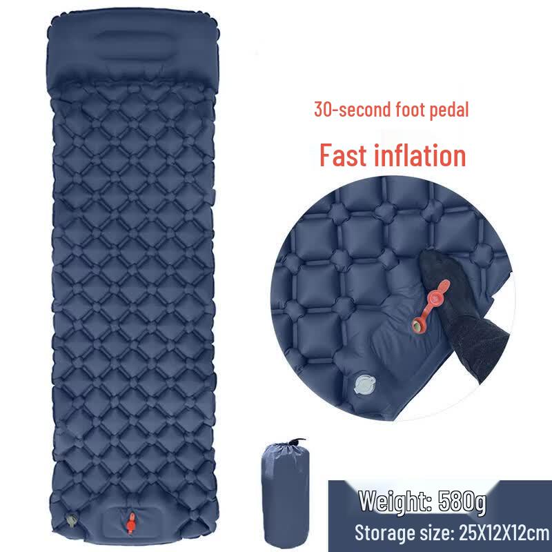 

Outdoor Inflatable Sleeping Mat with Pillow