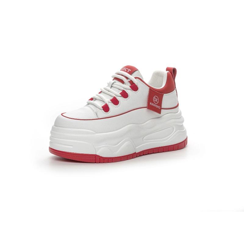 Thick-soled Heightening Little White Shoes Children's Autumn New Small Lightweight Casual Sports Shoes Look Thin