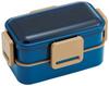 Skater Bento Ocean Soft Domed Two Made In Box, Blue, 600ml, Antibacterial, Filling, Lid, Tiers, Women's, Japan, PFLW4AG-A