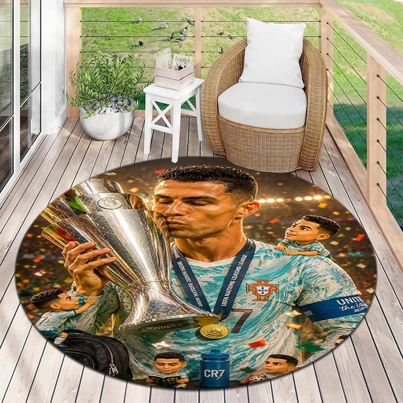 Cristiano Ronaldo Trophy Glory Carpet Doormat Home Decor Dormitory Decoration Office Chair Cushion Protective Pad