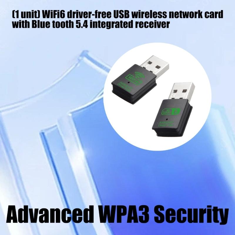 Latest WiFi 6 AX900 USB Networking Dongle for Desktop and Laptop Fast Speed Two Band Connectivitys