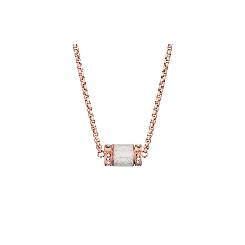 Emporio Armani necklace Fashion Beaded Transfer Beads Small Waist Stainless Steel Diamond Small waist necklace F basic packaging-brand original box коричневый