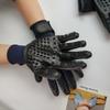 2 Stück Haustier-Massage-Badehandschuhe Haustierprodukte Haarentfernung Reinigung Klettverschluss Vinyl Hundehaarentfernungshandschuhe