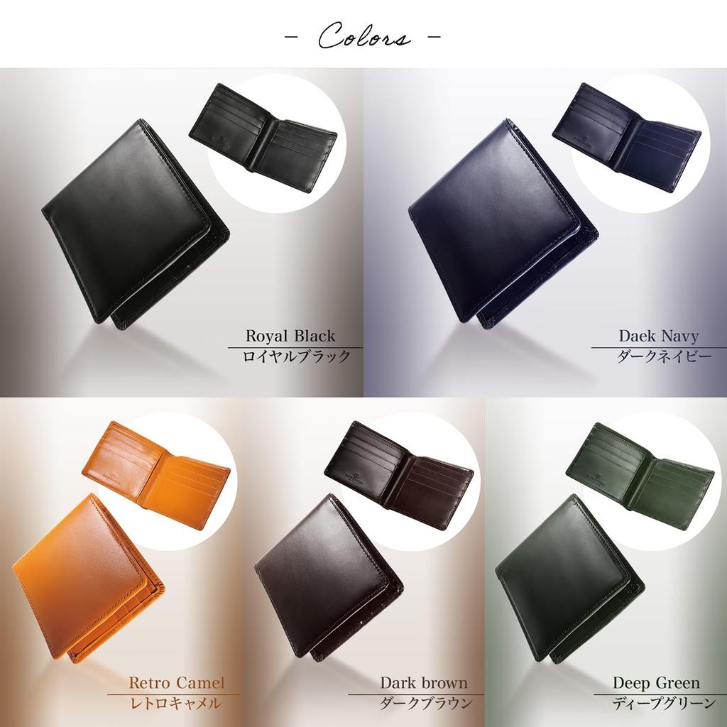 Genuine Italian Leather Bifold Wallet with No Coin 12 Card Hidden RFID and Skimming Protection ILW6 [BLUE SINCERE] Men's Purse, Lightweight, Slots,