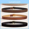 Womens Pu Fashion Leather Belt With Metallic Buckle For Casual And Office Wear