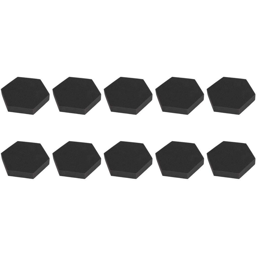 10Pcs Hexagonal Acoustic Foam Flame Retardant High Density Decorative Soundproof Wall Panels