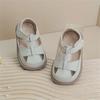 Nuevas Sandalias de Verano para Bebé Cuero Calado Suela Blanda Niños Punta Cerrada Antideslizantes Moda Niñas Pequeñas Sandalias EU 15-25