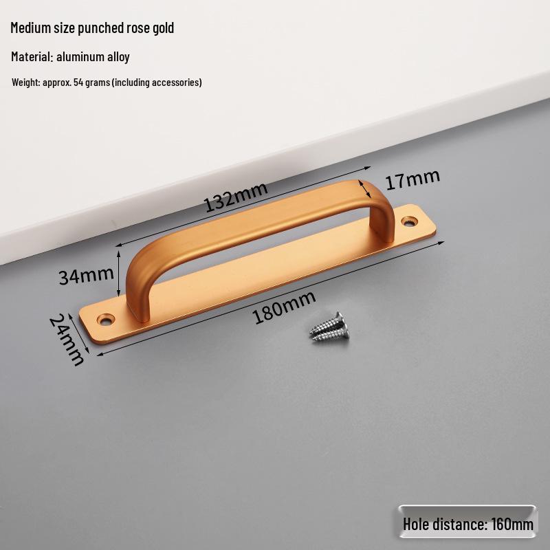 Aluminum Alloy No-Drill Handle for Glass, Wood, or Wardrobe Doors and Windows