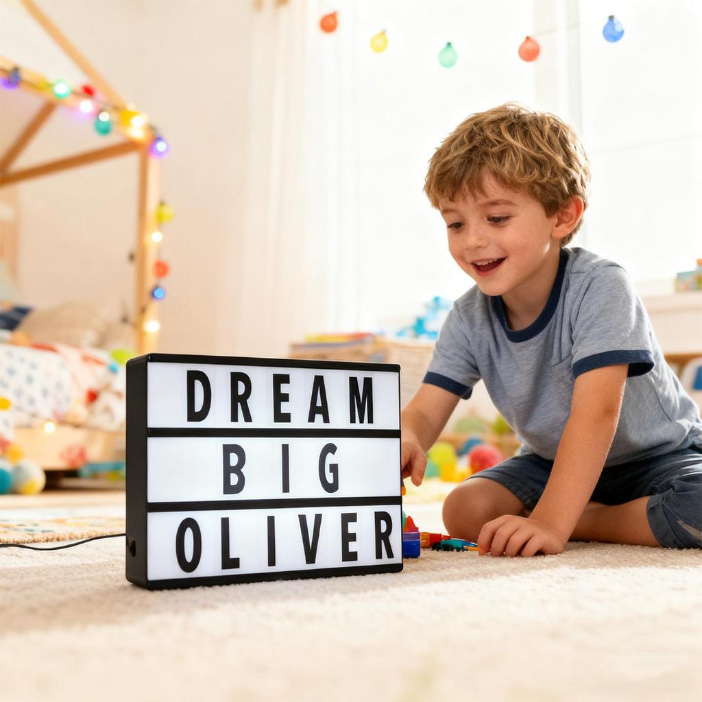 Cinema Light Box Sign Waterproof Ornament Light Box Sign Decoration For Bedroom School Event Gathering Table Yard Wedding