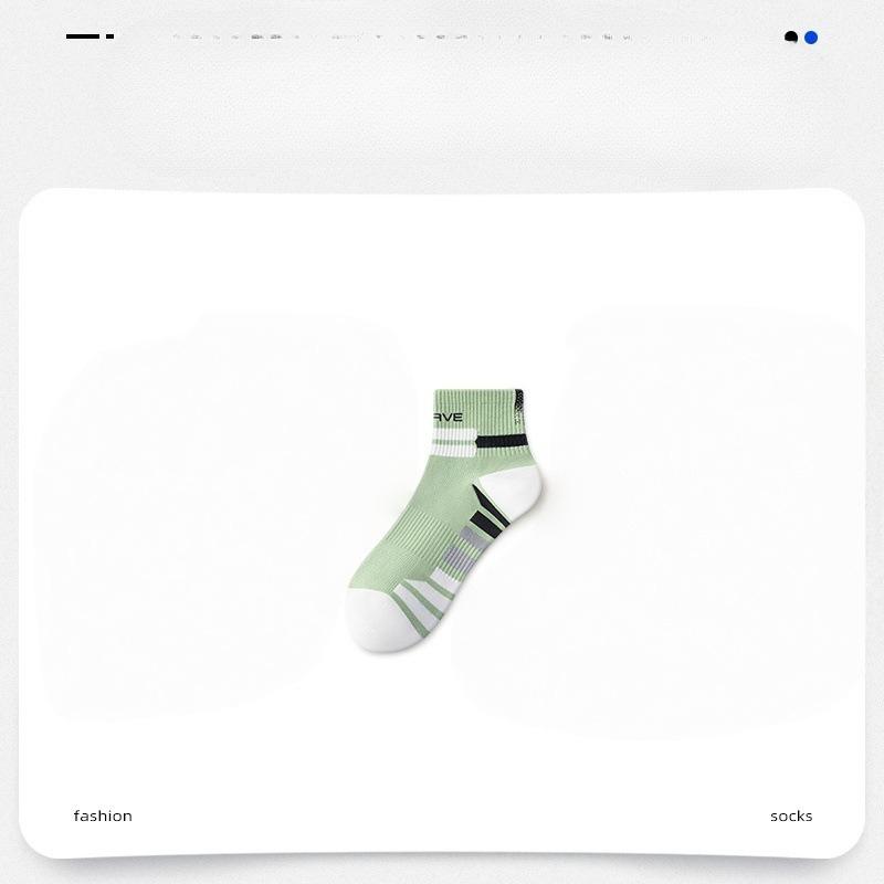 Socks Men's Cotton Anti-odor Sports Socks Spring/Summer Thin Mid-calf Cotton Running Socks