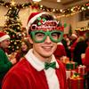 Christmas Decoration Glasses Glasses Glitter Holiday Party Frames Santa Hat Snowman Tree Bear Funny Eyeglasses for Favors