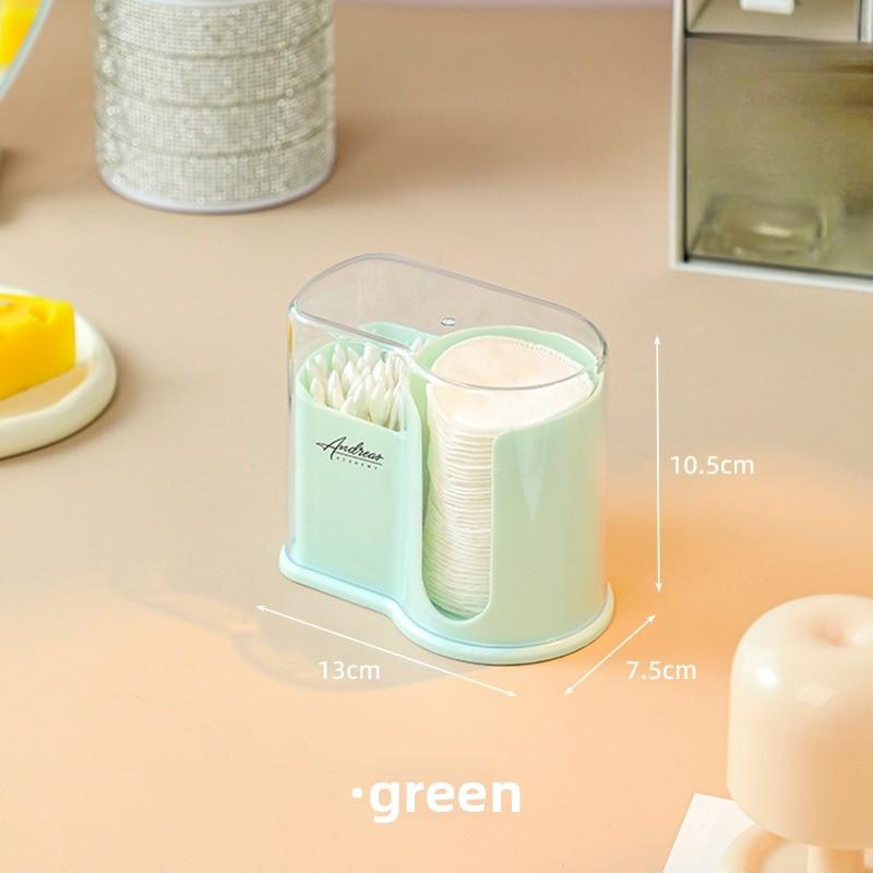 

Dust-proof Cosmetic Cotton Bud Storage Box for Desktops зелёный