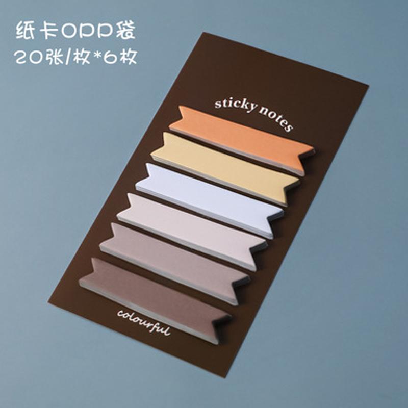 

1Pcs Creative Color Index Strip Sticker Notes Memo Pad Stationery Tearable Sticky Office Decor School Supplies Student Kids Gift