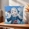 Anime Gawr cute Gura  Pillow Anime Pillow Sofa Bed Head Pillow Cover Cushion Cover Fashion