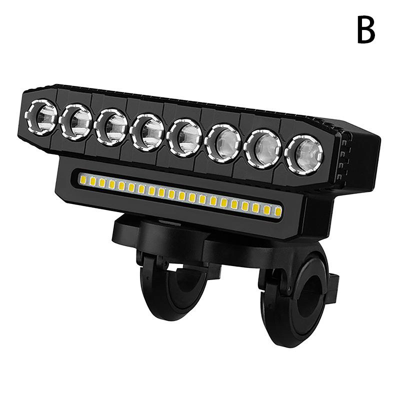 

8 Led Bicycle Front Light 130Db Cycling Bike Horn Easy To Install 6 Modes Bicycle Bell Light Usb Charging Cycling Accessories