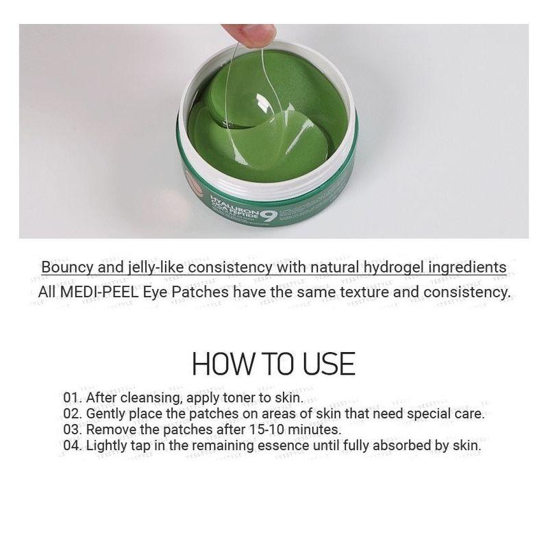 MEDIPEEL - Patchs Yeux Ampoule Hyaluron Cica Peptide 9 60 pièces